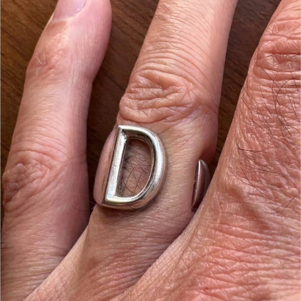 Love 520  D sterling silver ring Unisex Adjustable engagement or wedding band